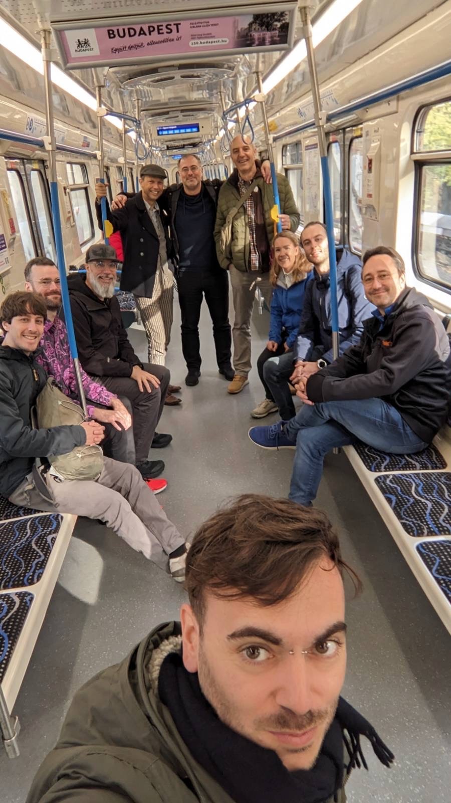In the Metro to Budapest city center